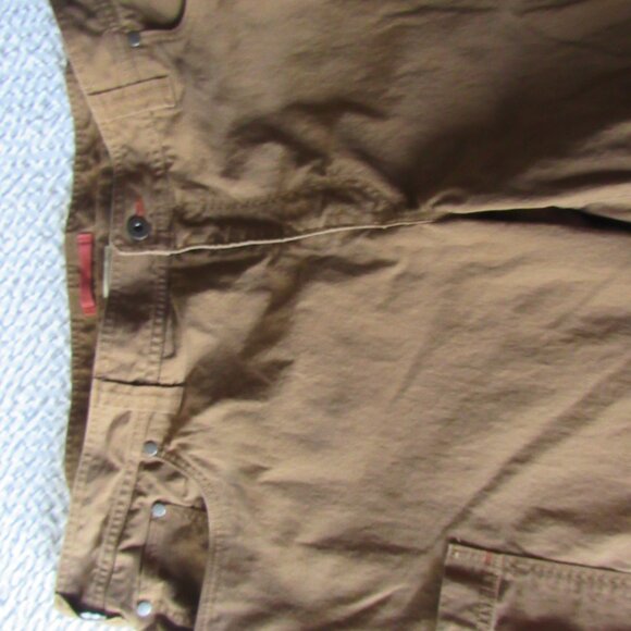 Brown Fleece Lined Pants Stretch Insulated 40 LL Bean Pants Men 40x29 Vintage - Picture 11 of 16